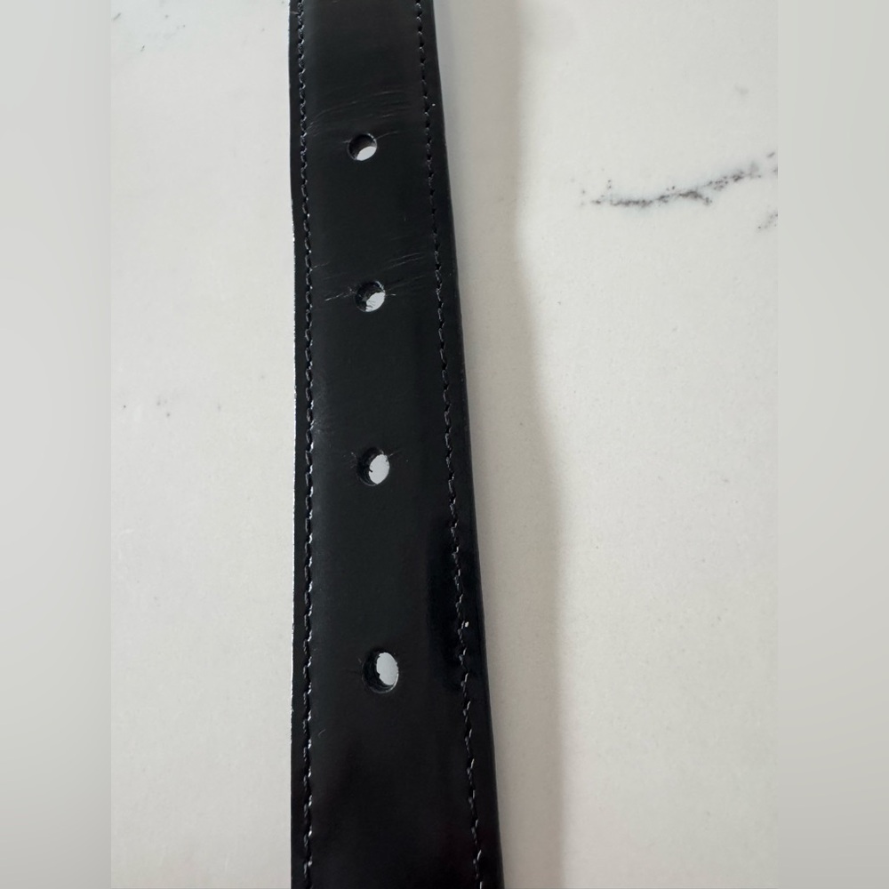 Celine Triomphe Patent Leather Belt | Black| Size 80 - Picture 9 of 12